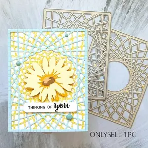 Grid Cutout Metal Die-Cut Mold, Grid Design, Compatible with Various Cutting Machines, Ideal for Greeting Card Backgrounds & Handmade Collages, Scrapbook Materials