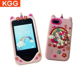 KGG Unicorn Design Smart Toy Phone, 1 Count Funny Learning Education Tool, Music Game Player Alarm Clock Calculator Flashlight Dual Camera Smart Watch