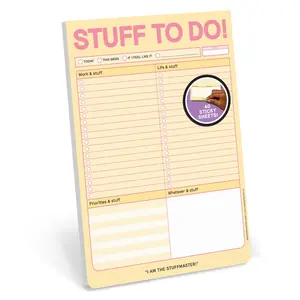Stuff To Do! Big & Sticky Notepad - Sticky To-Do List Pad (40 Sheets, 9.75 x 7-inches)