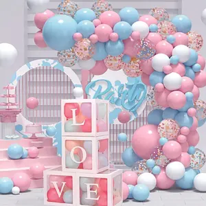 Transparent Balloon Box Set, Love Letter Wedding Decorations, Birthday Party Kit, Valentine's Day Event Arrangement, Party Decoration, Balloon Party Supplies