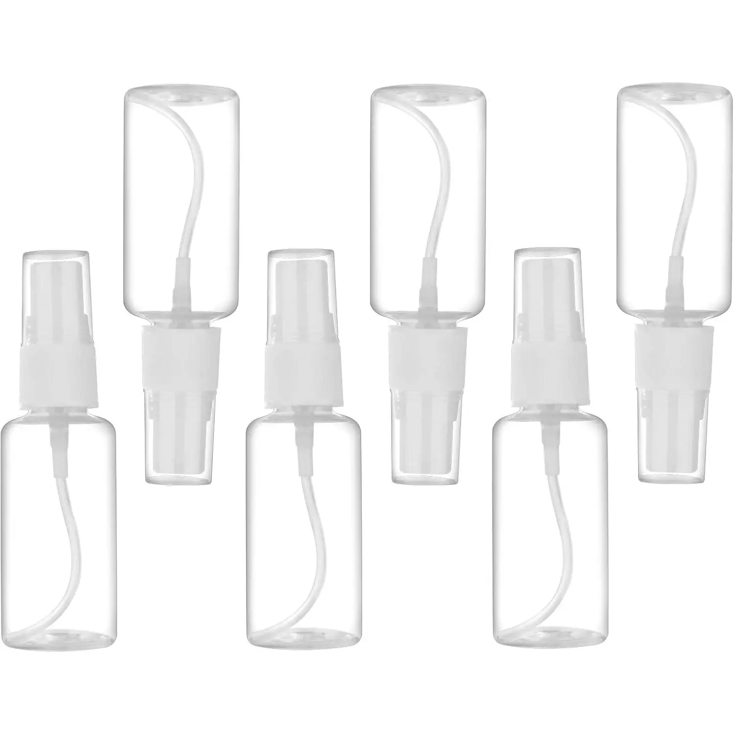 Spray Bottle, 1oz/30ml Small Plastic Fine Mist Spray Bottles, Mini Empty Travel Bottles with Funnels and Labels 6 Pack
