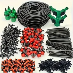 1 set of DIY garden drip irrigation hose system, automatic drip irrigation kit for gardens, Garden Watering Sprinkler, used to adjust the drip irrigation spray volume, automatic sprinkler system, saving water and time