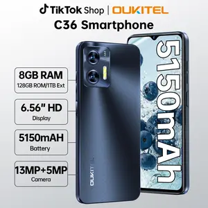 OUKITEL C36 Smartphone 12GB+128GB, Octa-Core 4G Phone, 6.56'' HD+ Display, 5150mAh Battery, Dual SIM, Face ID & Fingerprint Unlock
