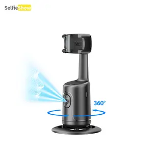 Auto face tracking phone holder with intelligent face and body tracking, no app required, and gesture control. Compatible with iPhone and Android devices, portable, stable, and durable, perfect for smart photography and Vlog.