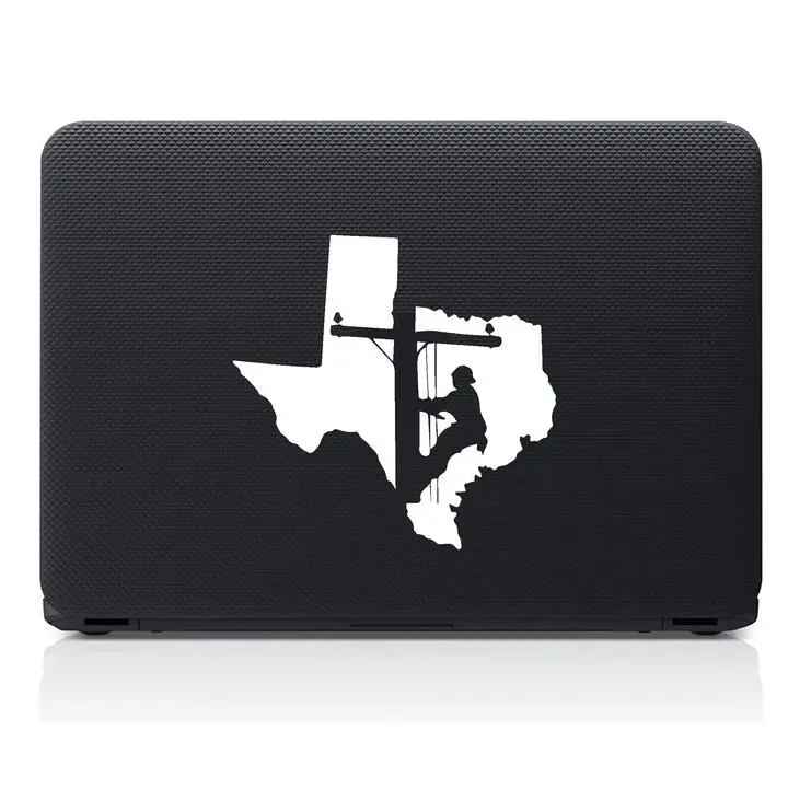Texas Lineman Car Sticker High Quality Vinyl Decal for Trucks, Cars, Vans, Laptops, Windows and More
