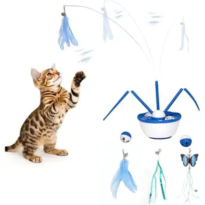 Automatic Cat Wand Toy| 7-in-1 Rechargeable Interactive Toy for Indoor Cats