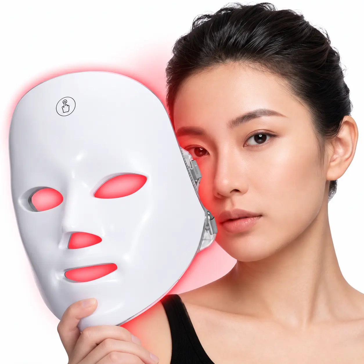 7 Color LED Face Mask Red Light Therapy Mask for Face | 96 LED Light Therapy Facial Mask | Rechargeable Anti Aging Skin Care Device | Spa Quality at Home