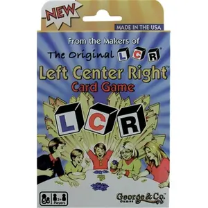 212 MAIN LCR Left Center Right Party Card Game - Fast-Paced Playing Cards, Includes Game Chips for Social Gatherings