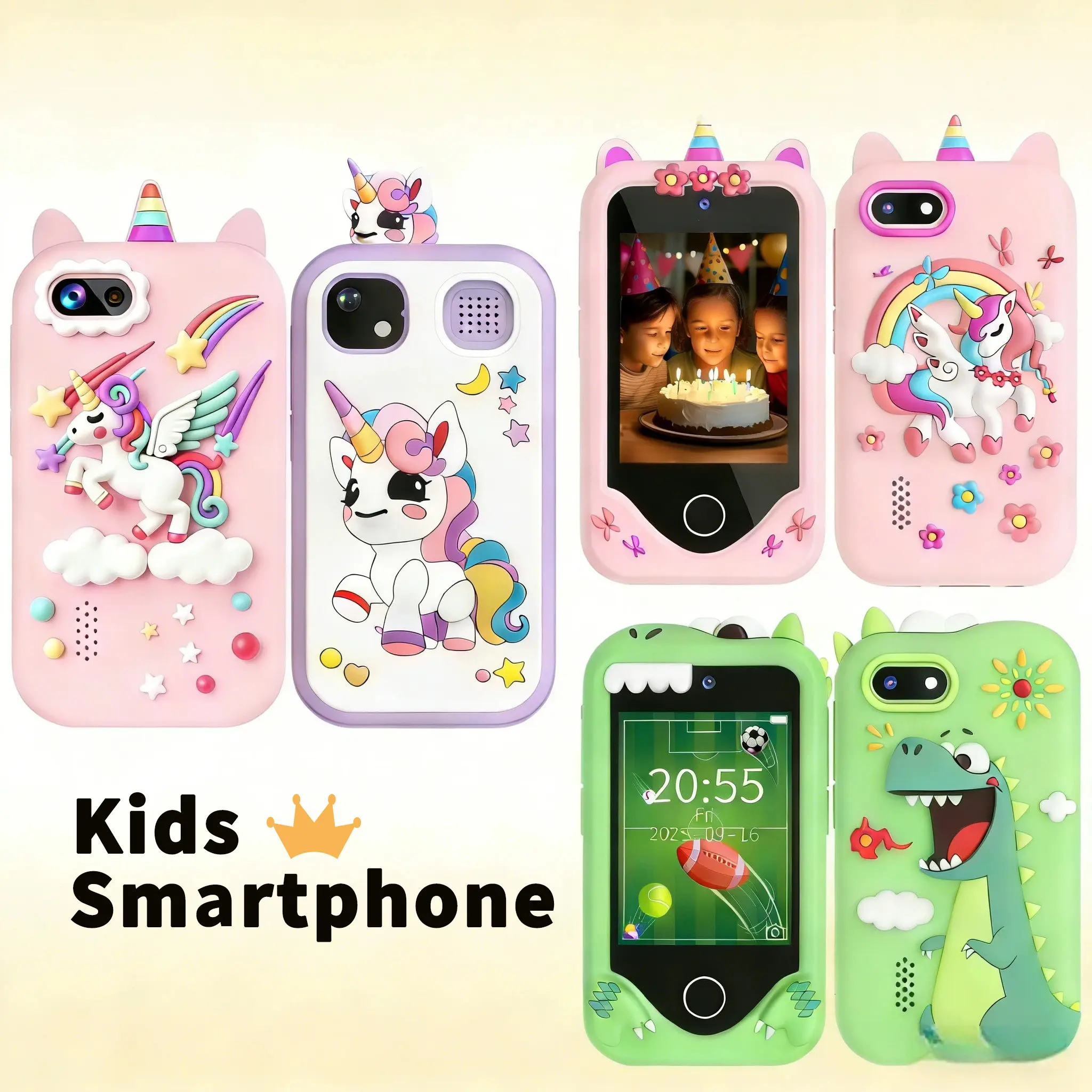 Kids' Smart Toy Smartphone — Creative Birthday Gift Idea for Boys and Girls Ages 3–8; Features an HD Touchscreen and Camera; A Preschool Educational Toy Specifically Designed for Toddlers Ages 3–5; Ideal for Travel and Outdoor Activities.