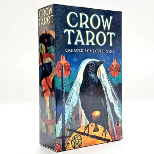 Crow Tarot Card Deck with 78 pcs Size 10.5 x 6.2 cm Tarot Cards Deck English Version Divinatio Fate Oracles Card Board Game Christmas Gift with PDF Guidance