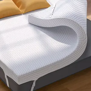 3 Inch Gel Memory Foam Mattress Topper for Pressure Relief, Premium Soft Topper for Cooling Sleep, Non-Slip Design with Removable & Washable Cover, Full Gel memory foam mattress, detachable soft cover, white (2-4 inches)