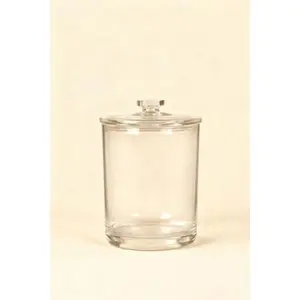 Large Acrylic Canister with Lid, 60 Oz Clear Storage Container for Kitchen Pantry Organization, Apothecary Jar for Bathroom and Office, Reusable Airtight Food Container, 7.75 x 5 Inches