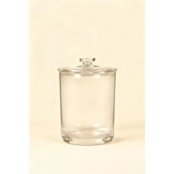 Large Acrylic Canister with Lid, 60 Oz Clear Storage Container for Kitchen Pantry Organization, Apothecary Jar for Bathroom and Office, Reusable Airtight Food Container, 7.75 x 5 Inches