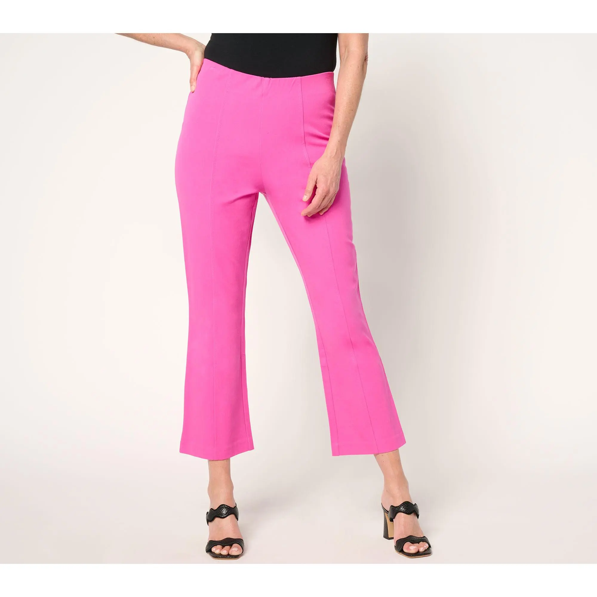 Isaac Mizrahi Live! Tall 24/7 Stretch Baby Bootcut Crop Pants