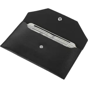 PU Leather  Envelope Wallet -   Wallet & Pouch for Travel & Budgeting, Black