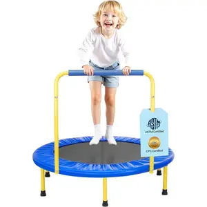 3FT Trampoline 36" Indoor/Outdoor for Toddlers, Foldable Mini Baby With Foam Handle, Recreational Birthday Gift
