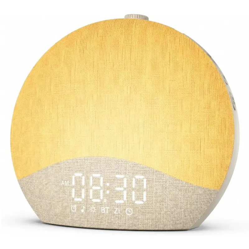 ecozy Upgraded Sunrise Alarm Clock for Heavy Sleepers, Smart Wake Up Light Clock with Sunrise/Sunset Simulation Decor, 26 Soothing Sounds, White Noise Machine Night Light, Bluetooth Speaker Wake Up Light Clock for Bedroom, Adults, Kids homedecor, Room Acc