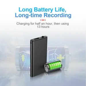 Professional Digital   - Ultra-Thin Tiny Mini, 4-32GB Storage, Sound , Noise Reduction, 8GB MP3 Player Functionality Retro TV Shape Phone Screen Amplifier Compact Magnetic Voice Activated Recorder