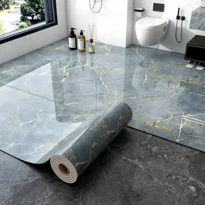 Self-Adhesive Waterproof Tile Wall Stickers, Moisture Resistant & Moldproof, Thickened Marble Wallpaper for TV Background Decoration