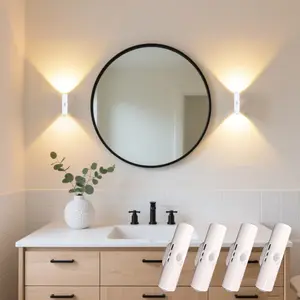 2/4-Piece Smart LED Night Light Strip with Motion Sensor Dual-Beam Design, Magnetic Portable Wall Light 3 Lighting Modes, Wireless Wall Mount Ideal for Entryways, Bedrooms, Desks, Closets USB Rechargeable, Extended Battery Life, Modern Night Lights