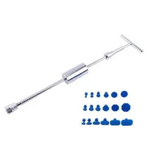 The car dent repair tool set, Car Repair Tools, Automotive repair tools, DIY dent repair without painting, equipped with sliding hammer and 18 suction cups, easy to remove car body dents, suitable for car lovers 11cm Car Dent Remover