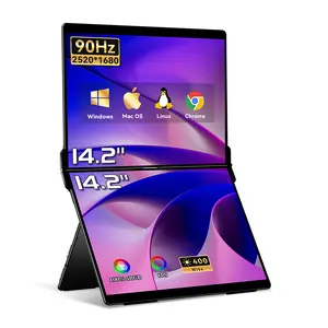 EHOMEWEI X1 Air extra monitor 14.2 Inch 2.8K IPS Display 90Hz Dual-Screen Portable Monitor 400 Nit Brightness 100% sRGB for MacOS iPhone