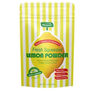 TALCUFON Freshly Squeezed Lemon Powder 10 Oz, Just Cold Pressed, Freeze Dried Lemon Juice Powder No Added Sugar, Gluten Free, Non-GMO Great Flavor for Drinks, Smoothie, & Beverages 284G