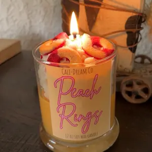Peach Rings Soy Wax Candle