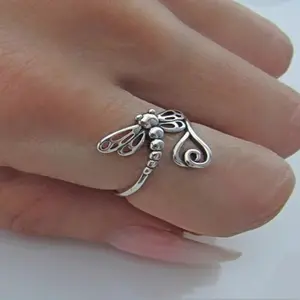 1pcs Boho band Color graceful Dragonfly Retro For band ladies Jewelry Antique metallic Accessories Luxury Gift resizable