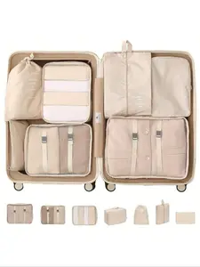 7-Piece Waterproof Travel Organizer Set, Durable Large Capacity Storage Bags for Clothes Shoes Socks, Portable Luggage Organizers, Travel Organization Pouch