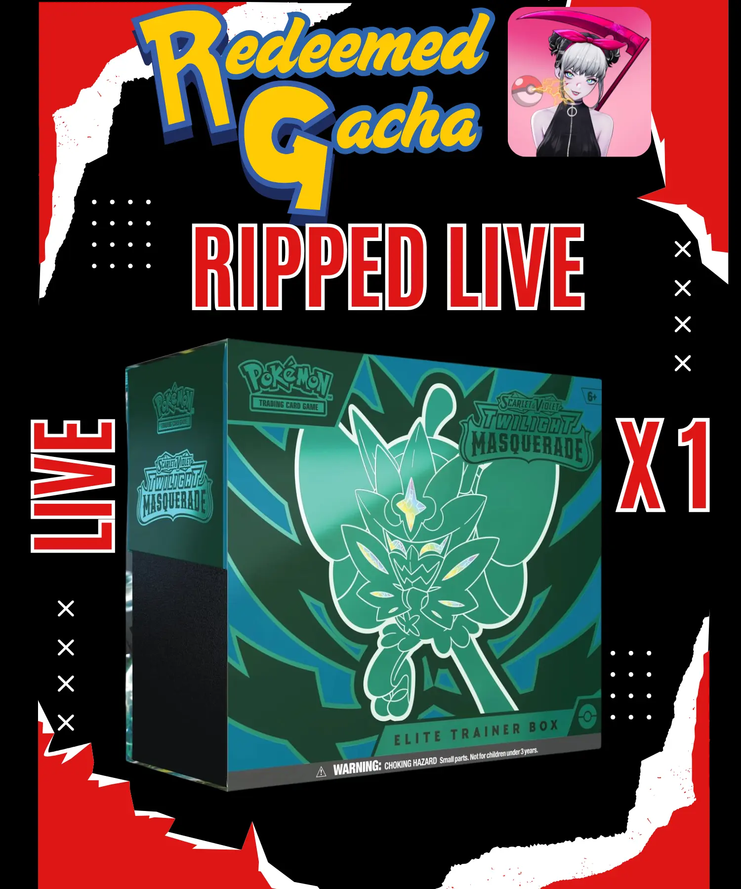 1x Pokémon TCG Twilight Masquerade Elite Trainer Box - Ripped LIVE