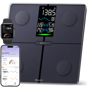 OVUTEK Smart Scale for Body Weight, Professional Bathroom Digital Scale with BMI, Body Fat, Muscle Mass, Most Accurate to 0.05lb, Large Display High Accurate Body Composition Machine with Fitness App