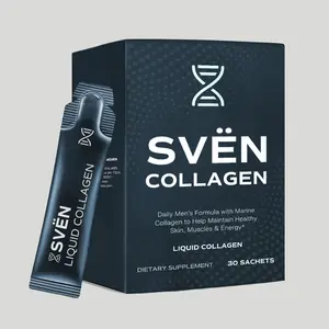 SvenLabs SVEN Collagen Shot - 30 Sachets, 2000mg Marine Collagen, Skin Elasticity & Hair Health, Supports Stronger Joints, Daily Formula for Men Aged 25+, Clinically Proven Results