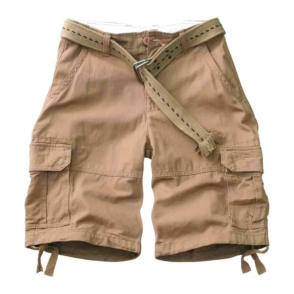 Men's Cargo Shorts Cotton Work Shorts | Relaxed Fit Multi-Pocket Casual Shorts for Outdoor Wear
