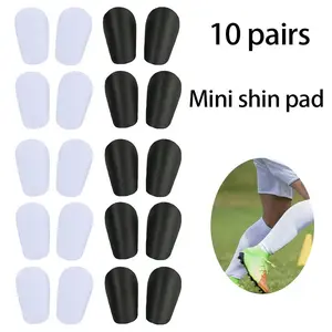 10 Pairs Comfortable Breathable Mini Shin Pads Shin Guards Professional Competition Training Football Protectors Football Accessories Soccer Training Equipment