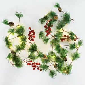 Christmas Holiday Vintage Pine & Pinecone Decoration - Tabletop Wall Decoration Wreath, Featherless Holiday Decoration, Halloween & New Year Indoor Mantel Home Winter Decor QH