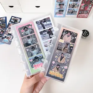 Clear Photo Booth Frame Album, 2x6 Inch Photo Strips Wedding Album, 2x6 Bookmark Clips, 20 Pages Photos, Perfect for Weddings, Scrapbook Photo Album