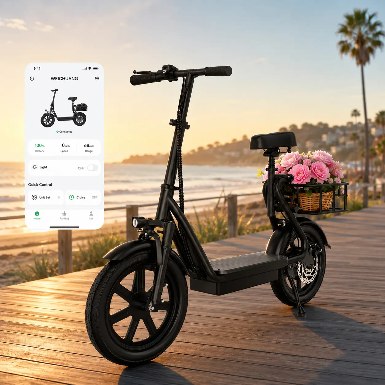 Electric Scooter, 500W Motor, Top Speed 22 MPH, Long Battery Life, 22-28 Miles per Charge, LCD Display, Dual Braking System Commuter Scooter for Adults.SummerWins,Father's Day Gife