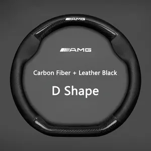 Car Steering Wheel Cover for Mercedes-Benz Models, Fits a B C E S Class Amg Gla Glb Glc Gle Cla Cls Slc Gls Glk Slk Vito Ml Pilot A45 C43 C63