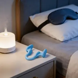 Anti-Snoring Nose Clip, Magnetic Physical Expansion, Adjustable Soft Silicone, Relieves Nasal Congestion, Improves Sleep, Unisex, Travel Essential