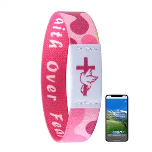 verse bracelets Christian Bracelet Bible Verse Wristbands With NFC music Inspirational Daily Bible Verse Bracelets for Women Men Teens Elastic Inspirational Religious Gifts