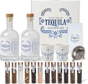 Tequila Cocktail Kit - Premium Margarita Mixology Gift Set with Bar Accessories