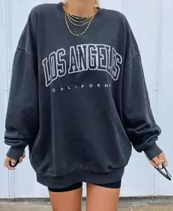 Women's Oversized Sweatshirt Los Angeles California Crewneck Long Sleeve Casual Loose Pullover Tops Comfort Fit