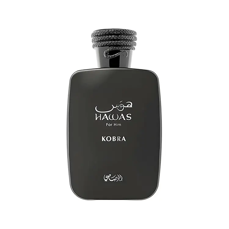 RASASI Hawas Kobra Men's Eau de Parfum Spray - Citrus, Spicy, Woody, Amber Scent, Long-Lasting Fragrance, 3.38 oz/100 ml