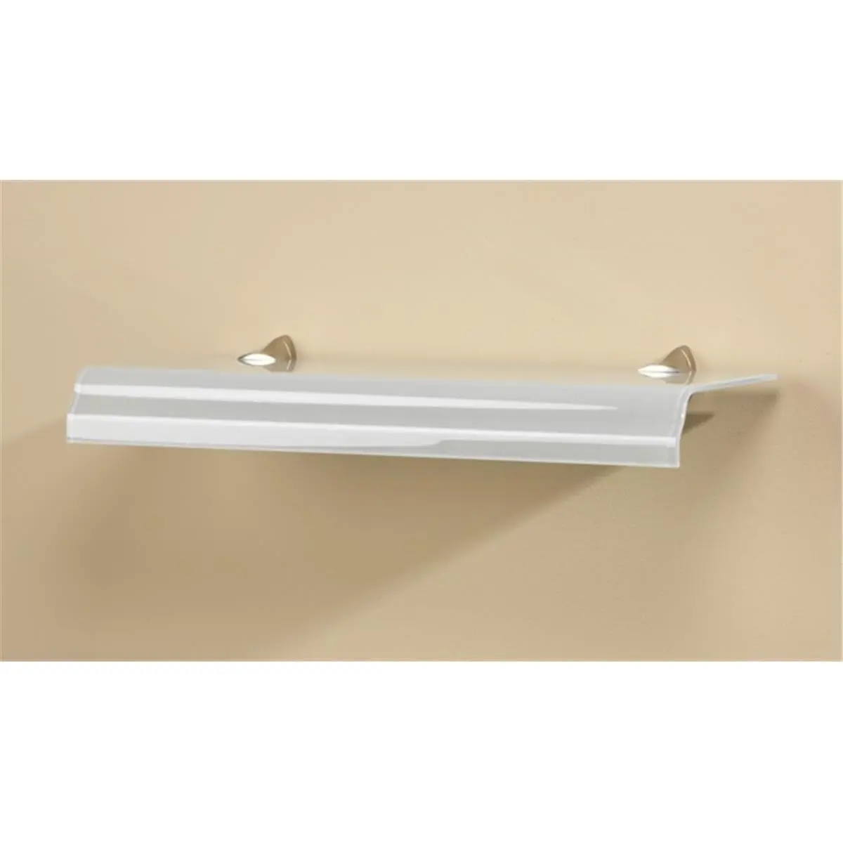 Amore Designs Concepts Cascade Opaque Glass Shelf - 8x24x5/16 in Wall-Mounted Floating Shelf, Bathroom Display Storage Solution, Home Decor Accent, Wall Mount, 8 X 24 X 5/16 In