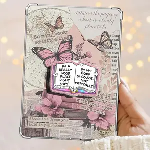 Pink Book Mental Health Cute In My Book a Really Good Place Magnetic Kindle Grip Kindle Holder Book Lover Grip Kindle Accessories Phone Holder MagSafe PopSocket Phone Grip Magnetic Pop Socket Phone Grip