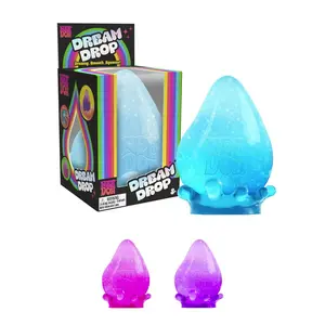 NeeDoh Dream Drop – Raindrop Sensory Toy with Dreamy Smooth Squeeze, Sparkle Filling, 3 Assorted Colors