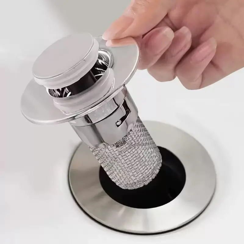 Multipurpose Drain Hair CatcherPortable Shower Drain Hair Stopper with rubberLeakproof Ring, Universal Drain Cover Hair Filteifor Sink Bathtub Shower,Stainless Steel MetalPop Up Sink Stopper, Anti-clogging filter, HomeAccessories