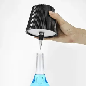 Wireless Bottle Lamp with Touch Control, Adjustable 3 Colors and Dimmable Light, Ideal Nightlight for Bar and Desk Use, Table Bedside Lamp