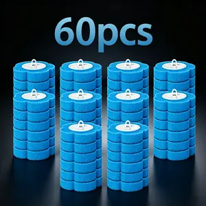 Super Category Disposable Toilet Brush Refill, 60pcs/set 3 Layer Sponge Toilet Brush Replacement Head, Household Cleaning Tool for Bathroom Toilet, House Accessories, Home Cleaning Products, Cleaning Supplies, toilet brush upgrade, toilet wand kit